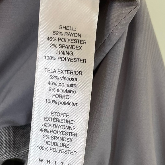 White House Black Market Single Button Yarn Dye Suit Jacket 6 Marled Gray - Picture 11 of 12
